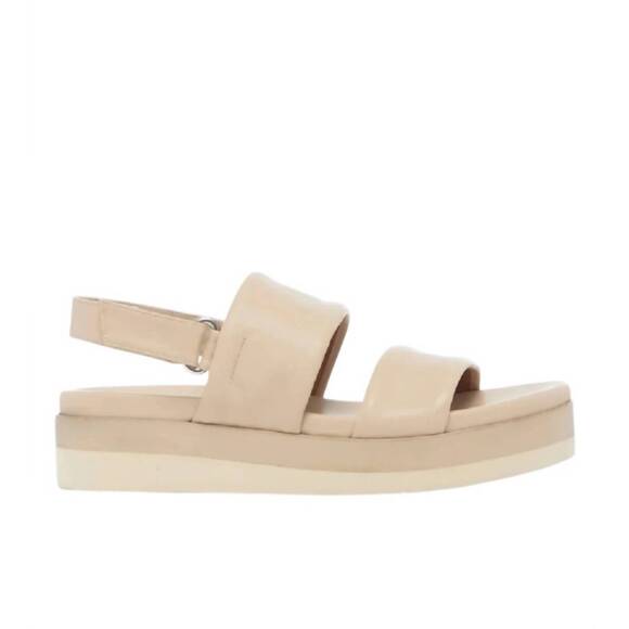 NEW COCLICO women's dude leather sandal in latte